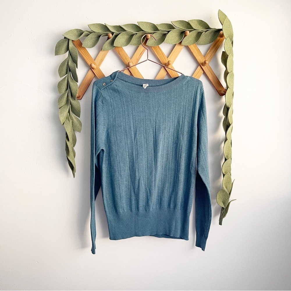 Kate Quinn Teal Organic Cotton Sweater